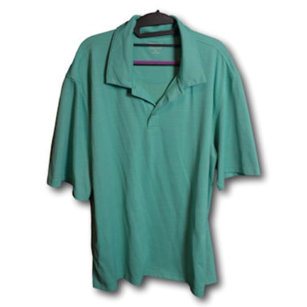 Mens Kirkland Teal Green Polo Shirt Size: XXL‎